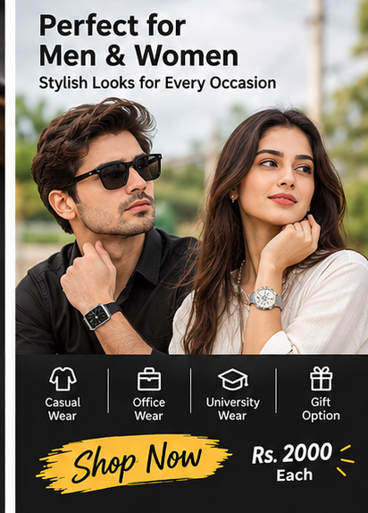 Stylish Men's & Unisex Quartz Watches – Classic & Casual Wristwatch Collection  Copy title